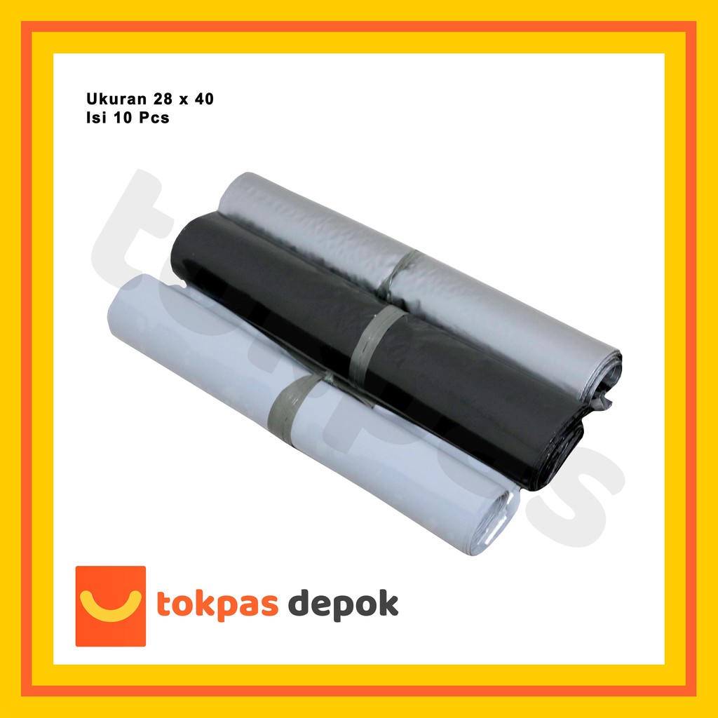 

[DISC 40%] Polymailer Hitam Ekonomis Plastik Polymailer 28 x 40 Isi 10 pcs Plastik Packing Warna