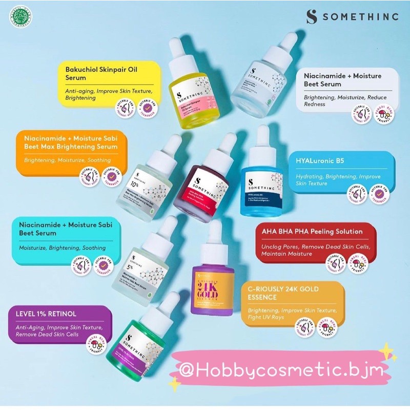 somethinc serum ORI BPOM 20ml niacinamide 5% 10% sabi retinol hyaluronic b5 bakuchiol aha bha pha 20