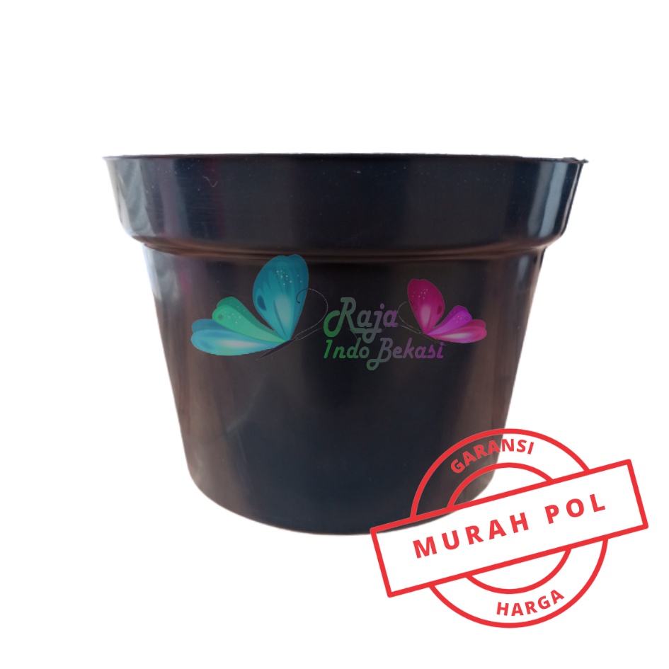 PROMO Pot Bunga Murah/Pot Tanaman / Pot plastik hitam uk 20cm