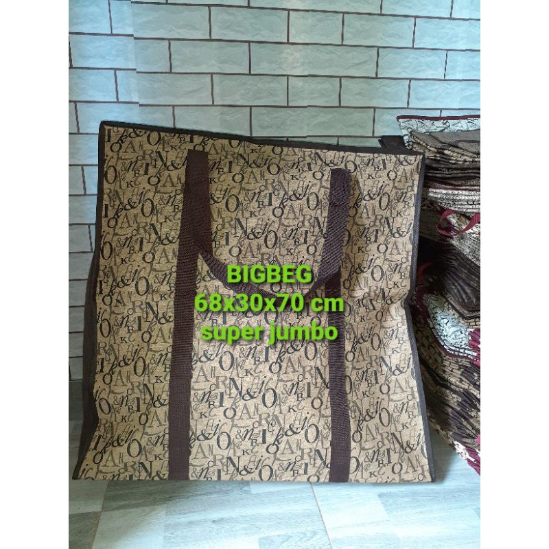 Tas Laundry Belanja Terpal Motif XXL 68x30x70 Shopping  Travel Laundry Bag Serbaguna