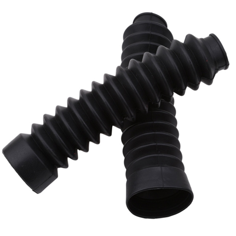 2pcs Gaiter Pelindung Fork Depan Motor Bahan Karet
