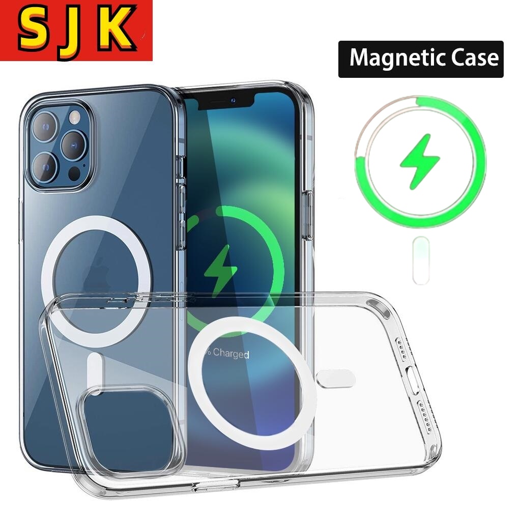 Magnetic Case iPhone Untuk Iphone 14 Pro Max X XR XS MAX 11 11 Pro Max 12 12 Mini 12 Pro Max 13 13 Pro 13 Pro Max Clear Hybrid Bumper Casing