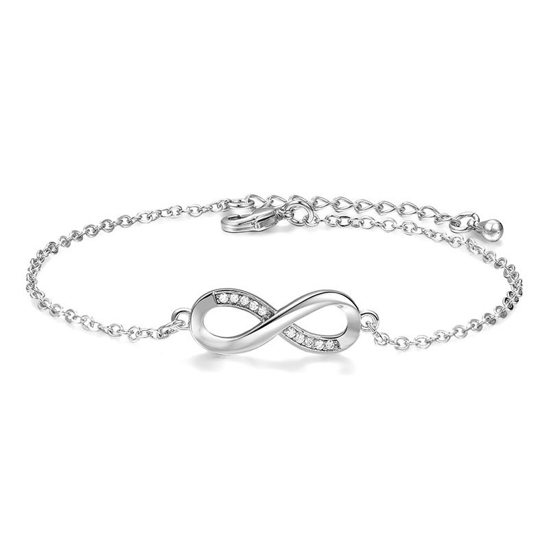 Pandora Gelang 925 Silver Micro-Set Diamond Infinite Love Untuk Wanita