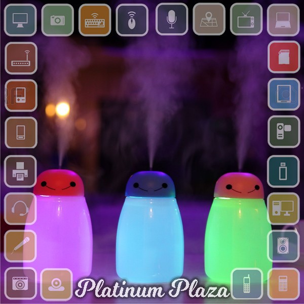 Baymax Mini LED RGB Humidifier USB 400ml - Blue`9LG8WQ-