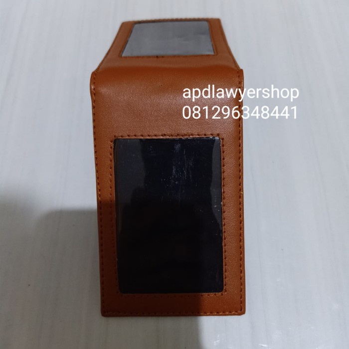 

Limited Name Tag Id Card Kulit Warna Coklat 2 Sisi Magnet Kwalitas Bagus Berkualitas