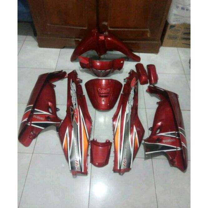 Cover body set Shogun 110 merah marun
