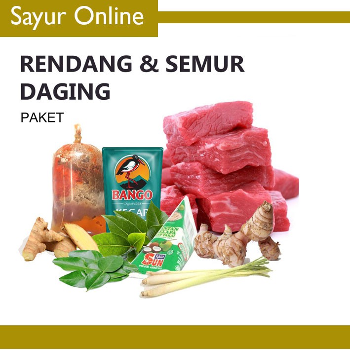 

[SayurOnline] PAKET LENGKAP RENDANG / SEMUR DAGING [1 Paket]