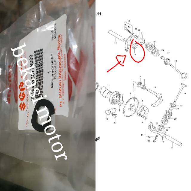 09164-10017 washer ring as pelatuk suzuki shogun 125 FD 125R SP 125 FL 125RR arashi smash shooter ne