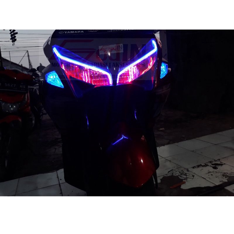 neon flex led lampu flexible lampu alis not aes 30 cm nmax aerox vario beat