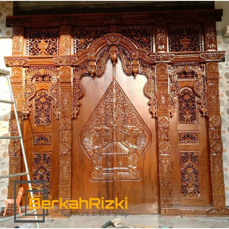 gebyok rumah gebyok jati ukir Jawa brf