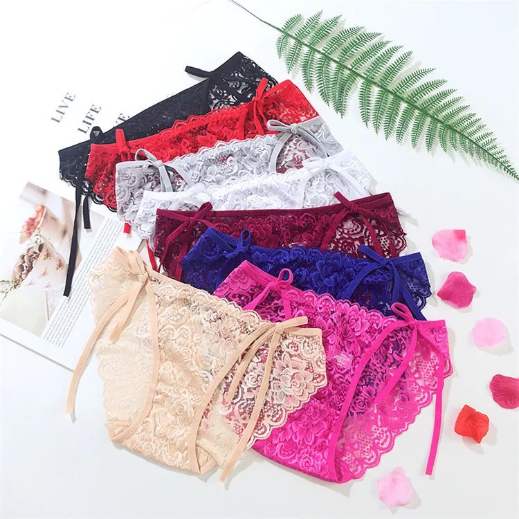 Celana Dalam Wanita Tali Sexy Lace Pakaian dalam Pinggang Rendah Celana transparan G String C221