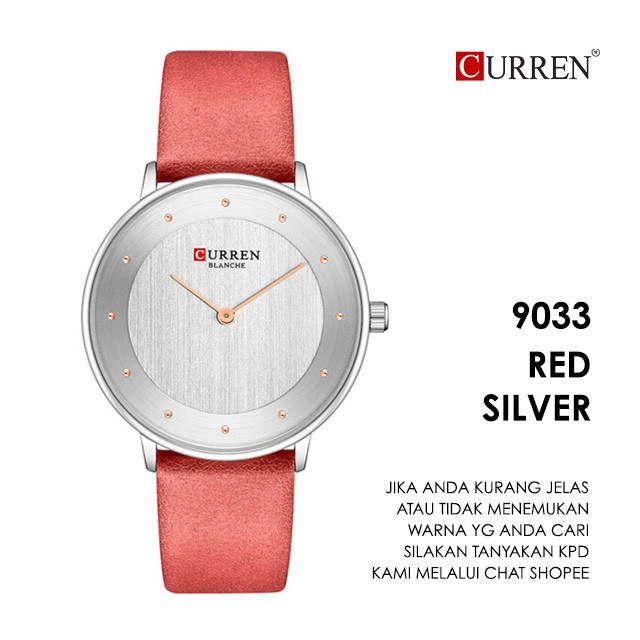 CURREN 9033 Jam Tangan Wanita Analog Tali Kulit WATCHKITE WKOS