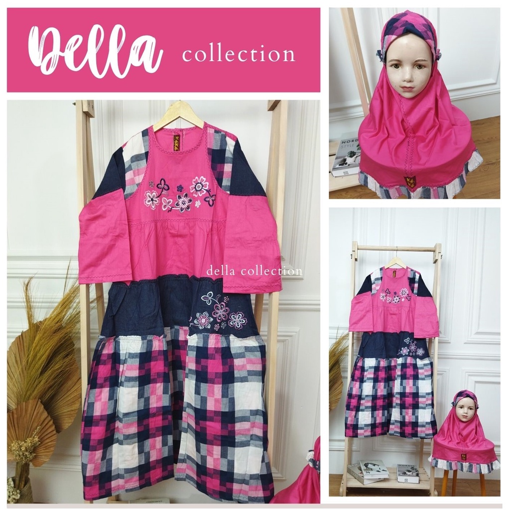 PROMO CUCI GUDANG | baju muslim anak Gamis Kotak Canda (Size 10)