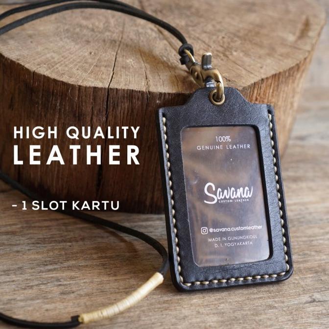 

READY COD ID Card Holder / Name Tag Dompet Id Card Kulit - ICHVHS BERMUTU Kode 1256