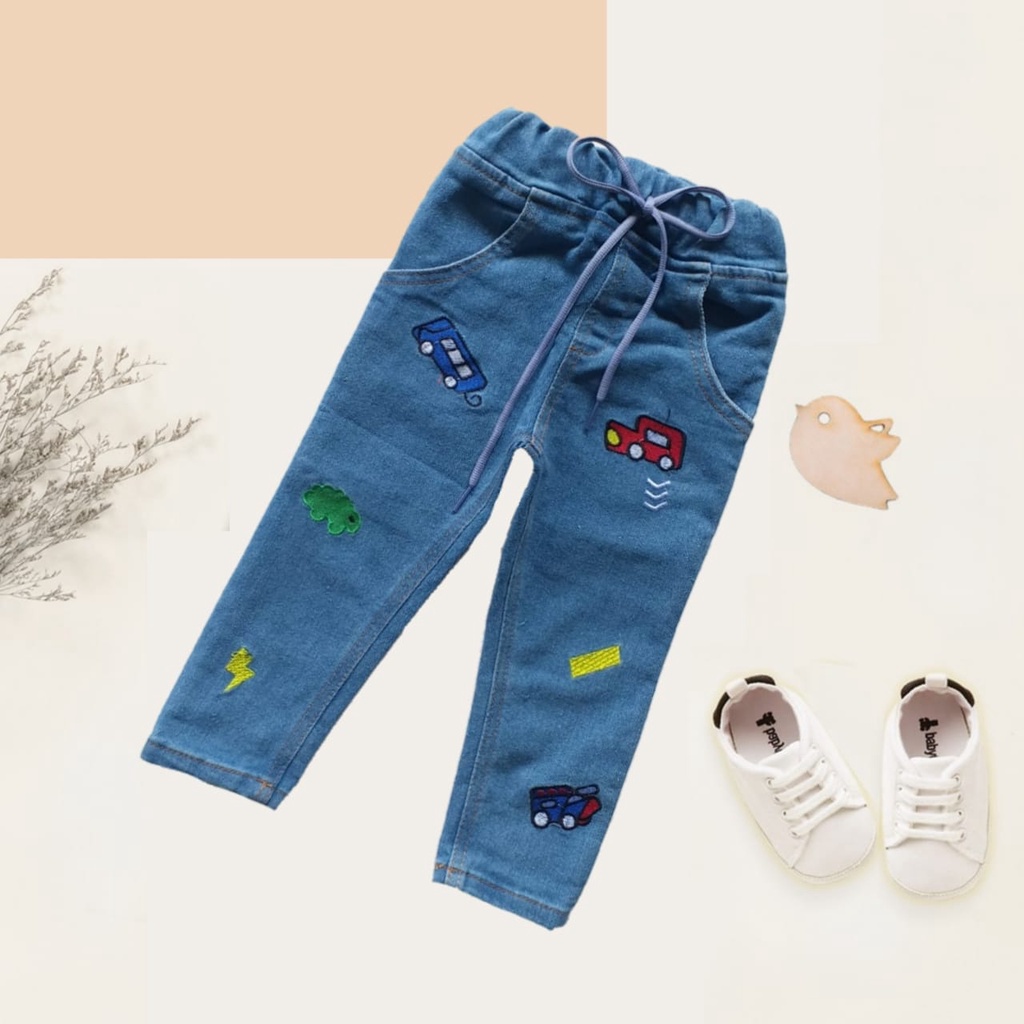 Celana Jeans Anak Cowok Usia 1 2 3 4 5 Tahun Celana Denim Anak Laki Laki Model Kekinian Bahan Berkua