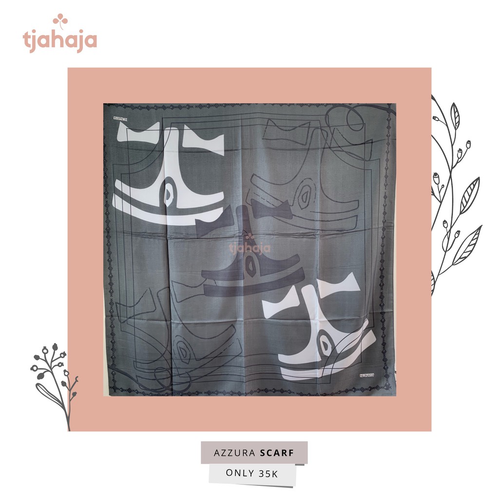 Jilbab Motif Segi Empat NUNAYA SCARF Baru Original