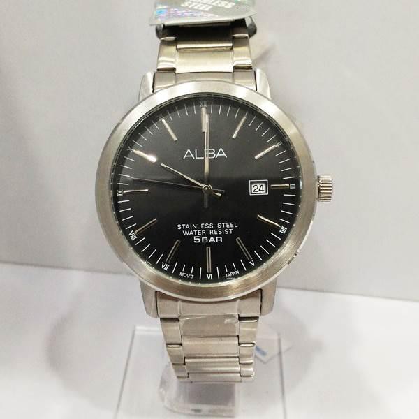 Jam Tangan Alba Pria AS9211 Silver Hitam Original Garansi Resmi