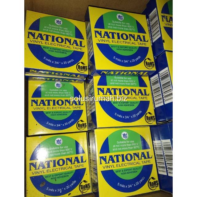 ISOLASI LISTRIK NATIONAL ELECTRICAL TAPE 19*20Y