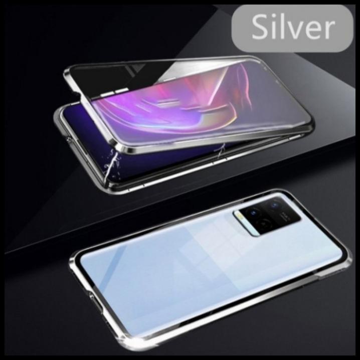 Case Vivo Y21T/Y21 T Double Glass Case Magnetic Depan Belakang Kaca