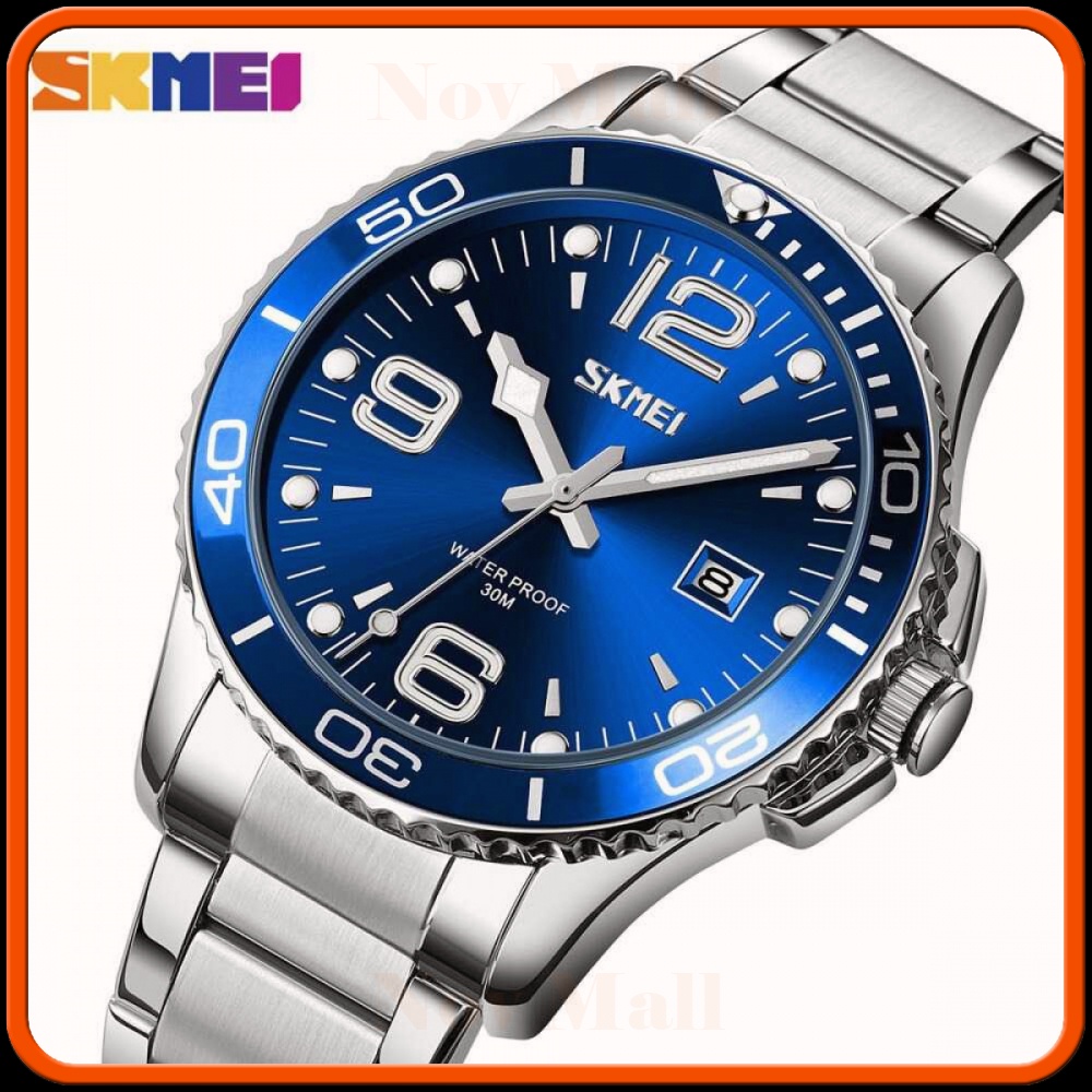 SKMEI Jam Tangan Analog Pria Strap Stainless Steel - 9278