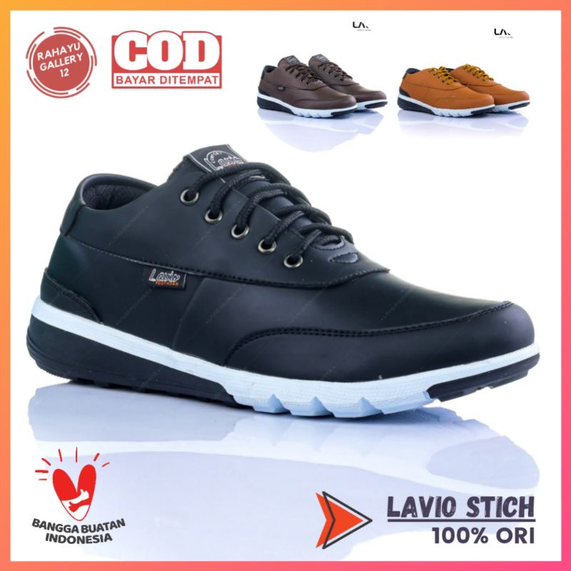 Sepatu Casual Pria Keren Kasual Cowok Original Lavio Stich