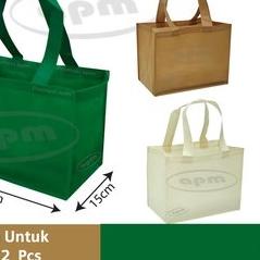 

Tas Spunbond Jahit Kue Brownies Ukuran 27x15x25cm