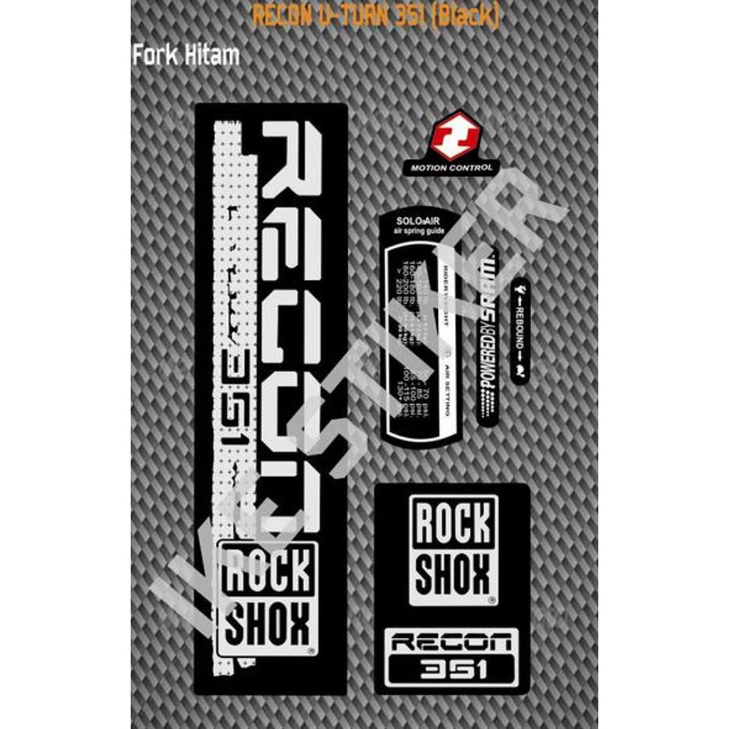 Stiker Fork Rockshox Recon 351