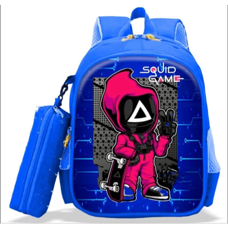 ST99_Tas Ransel Squid Game - Tas Anak Sekolah Premium - Tas Ransel Karakter SQUID GAME Terbaru 2022