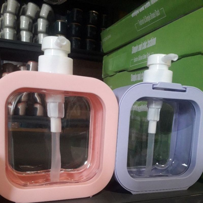 Medan Termurah Botol cantik unik 500 ml Botol sabun korean persegi kotak dispenser sabun cair import