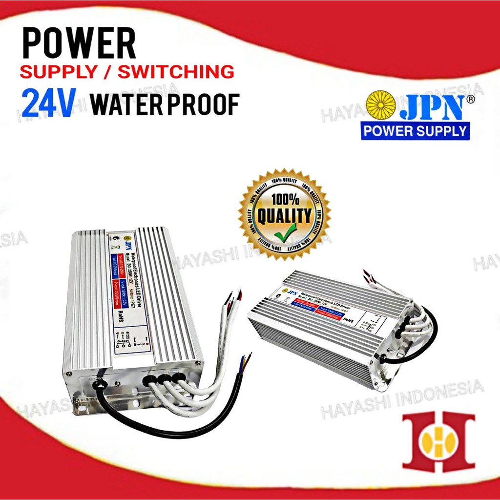 Adaptor Power Supply Switching 24V DC 1A 2.5A Waterproof CCTV LED PLC