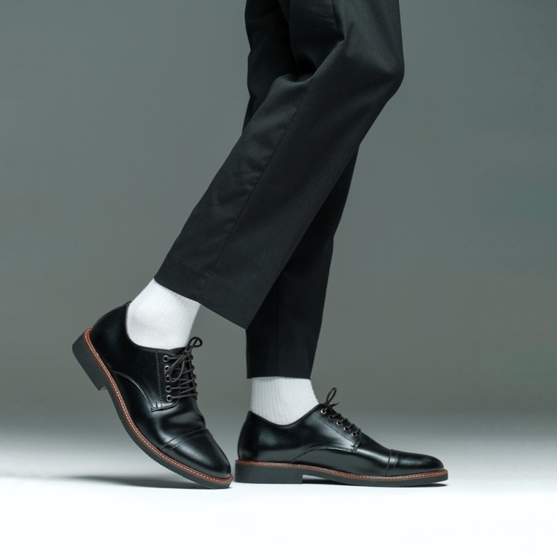 Klasen Black Oxwalker Sepatu Formal Pria Pantofel Kulit Hitam