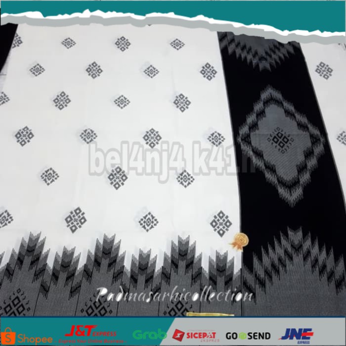 ✨ BISA COD ✨ sarung samarinda putih kembang / kain / batik / motif BHS