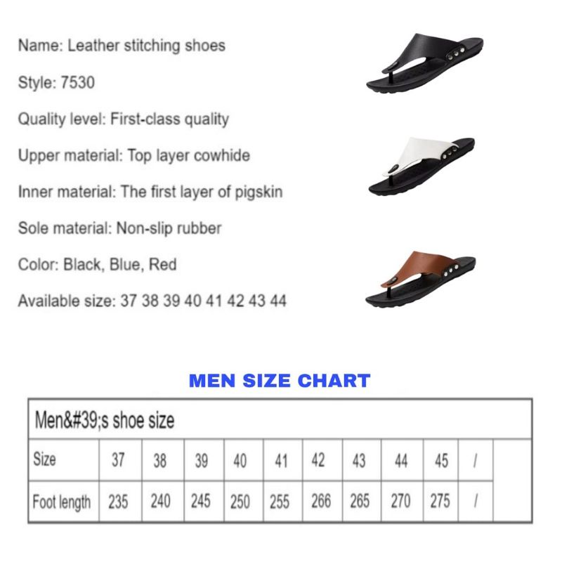 Sandal Slide Kulit impor Korea Termurah