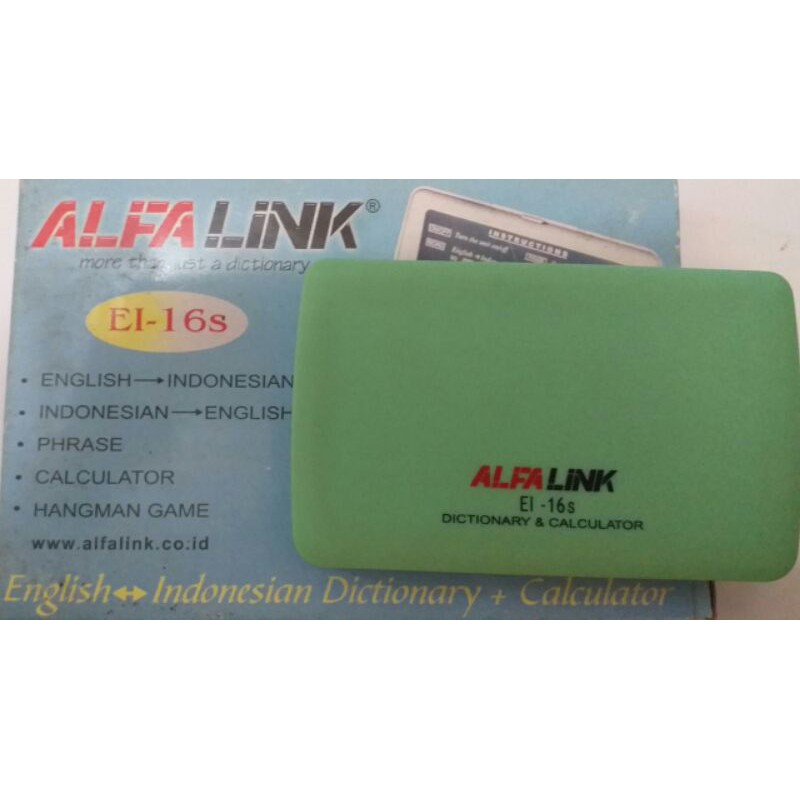 ALFALINK EI 16s KALKULATOR KAMUS BAHASA INGGRIS/Barang Baru/Murah