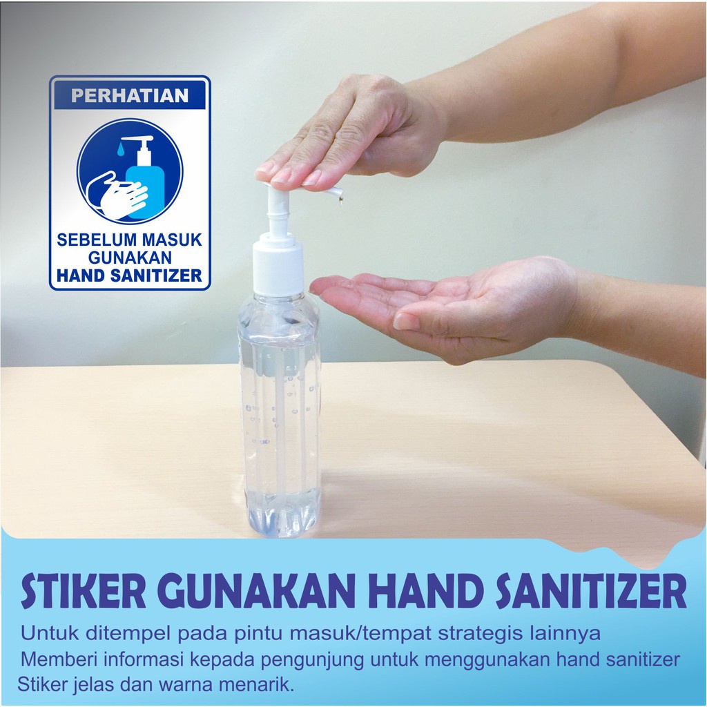 

STIKER GUNAKAN HAND SANITIZER SEBELUM MASUK AREA/RUANGAN/KANTOR