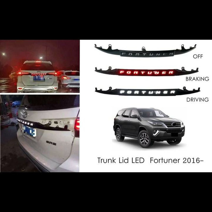 TRundlite TRUNKLITE LIS PINTU BAGASI belakang TOYOTA ALL NEW fortuner / VRZ + lampu MODEL GANTI