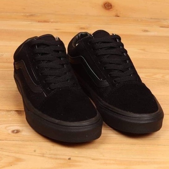 PROMO SEPATU VANS OLDSKOOL 36_43 PREMIUM SNEAKERS OLDSCHOOL PRIA WANITA SEPATU FUUL BLACK HITAM POLOS