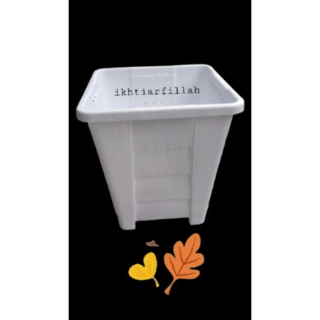 ⭐⭐POT KOTAK TINGGI LUBANG SAMPING 01 PUTIH