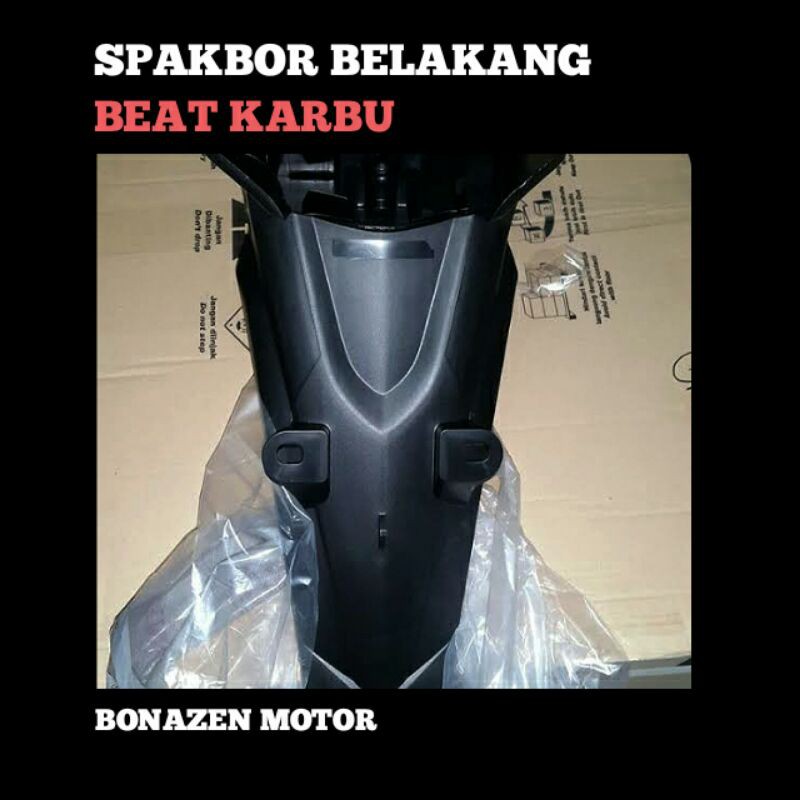 Spakbor Belakang Beat Karbu - Beat lama / cover body bodi motor hitam / Geronimo