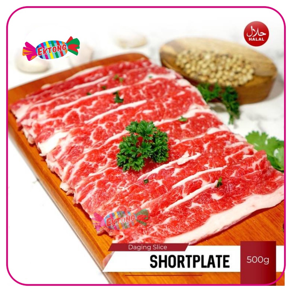 SHORTPLATE BEEF SLICE ( YAKINIKU SLICE / DAGING SAPI ) 500 GR