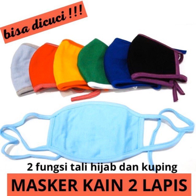 BEE - Masker Bahan Kain 2 Fungsi Tali Hijab Grosir Reseller