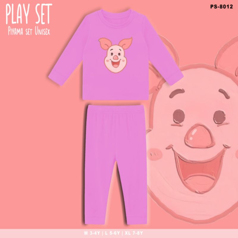 SETELAN PIYAMA ANAK PIGLET/PLAYSET KIDS PIGLET FACE