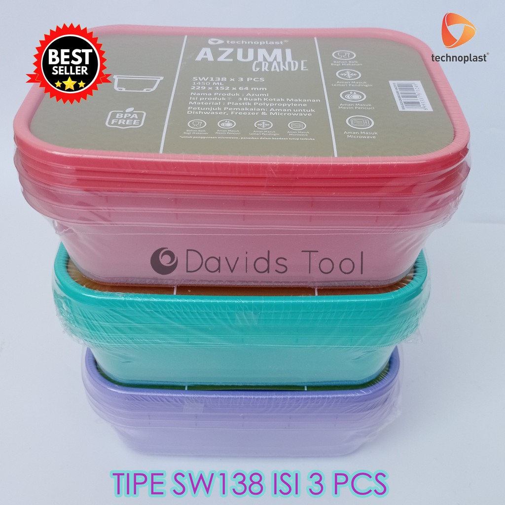 Kotak Makanan Toples Kulkas Set Plastik Food Container Azumi Grande