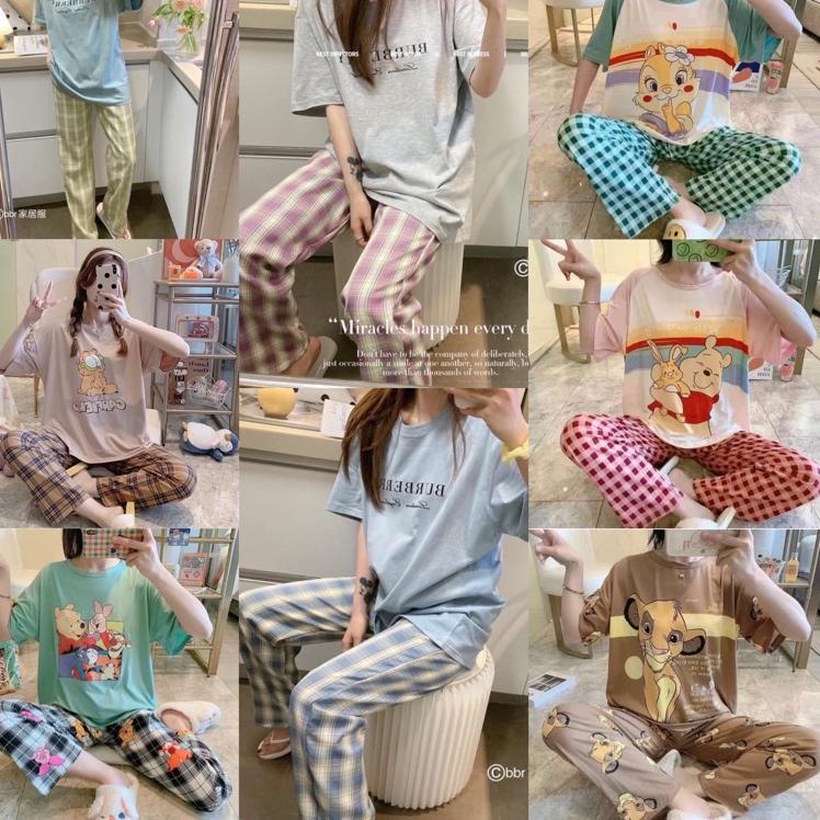 JO.279113– (50 motif)Setelan Piyama Import Korean style One set Piyama Setelan piyama wanita oversiz