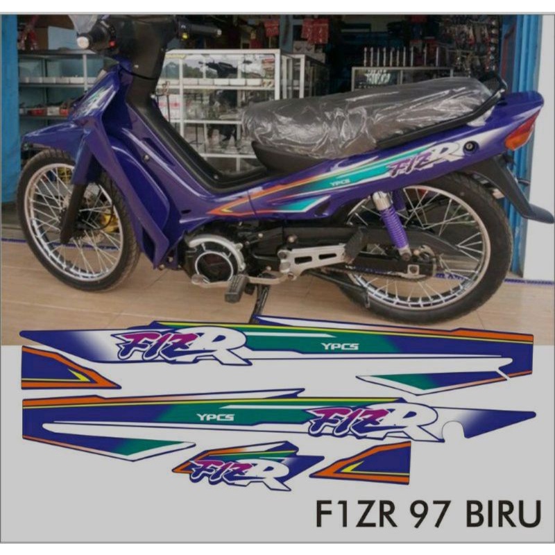 sticker striping stiker fizr F1zr tahun 1997 biru metalik terbaik
