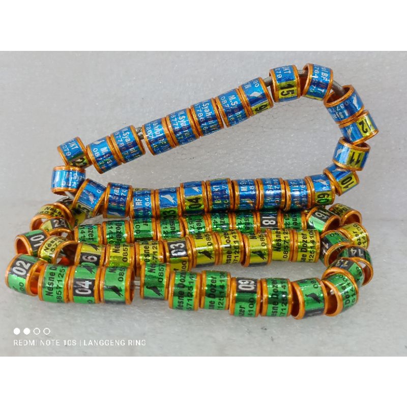 RING BURUNG CUSTOM/ ISI 25PICIS/ MURAI PERKUTUT LOVEBIRD KENARI MERPATI PUTER