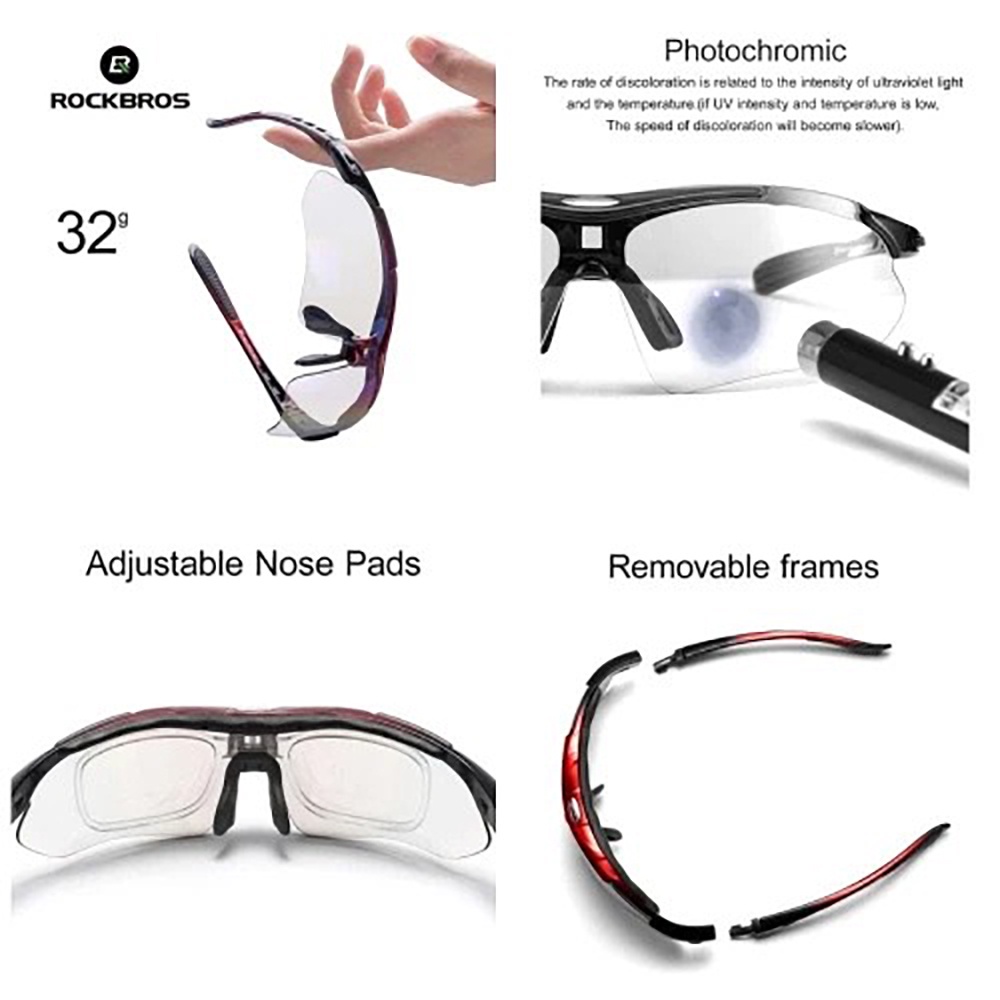 ROCKBROS 10141 Bicycle Photochromic Glasses Kacamata Sepeda