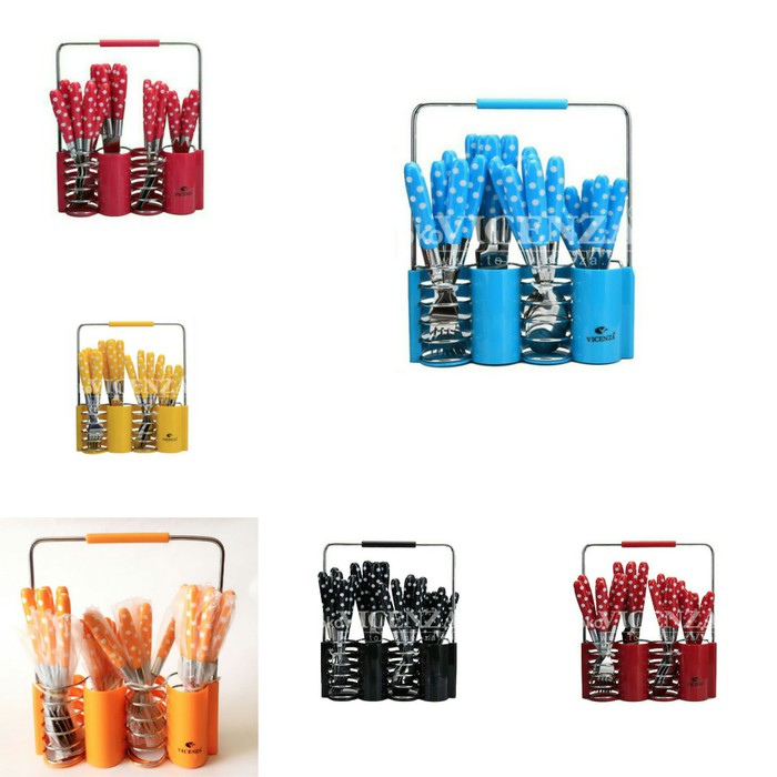 TERMURAH / Sendok Makan Set Vicenza Motif Polkadot (plus buble wrap)
