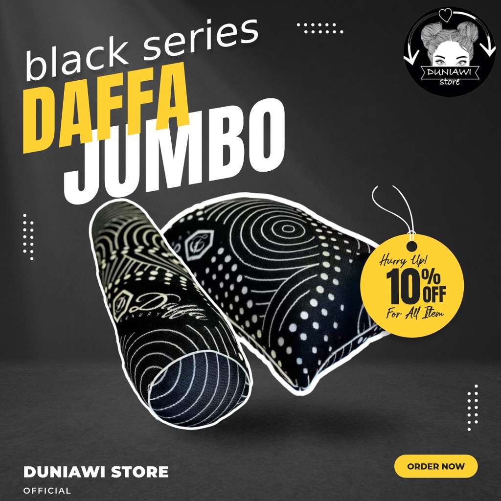 BANTAL GULING DAFFA JUMBO HITAM BLACK SERIES EXCLUSIVE