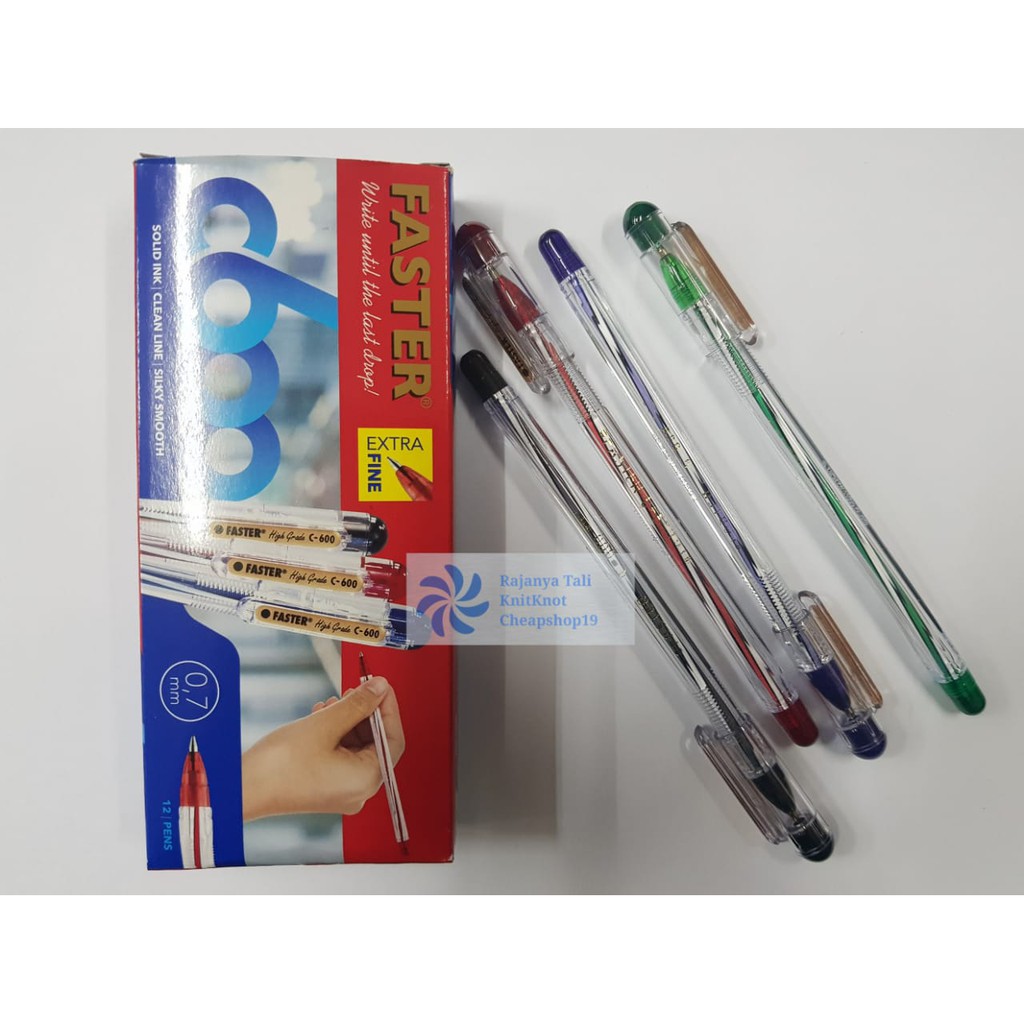 

Pulpen Faster C600 atk / Ballpoint / Pena isi 12pcs